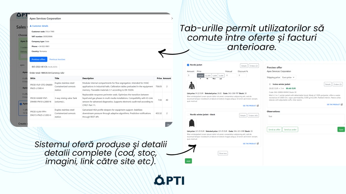 Screenshots Vânzări cu AI
