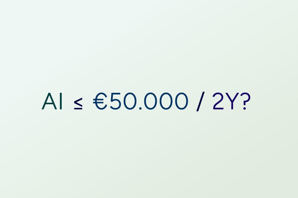 Proiecte AI sub 50.000 Euro / 2 ani